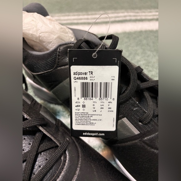 Adidas Adipower TR Sz 12 Men's Black and Gray Golf Shoes - Picture 2 of 5